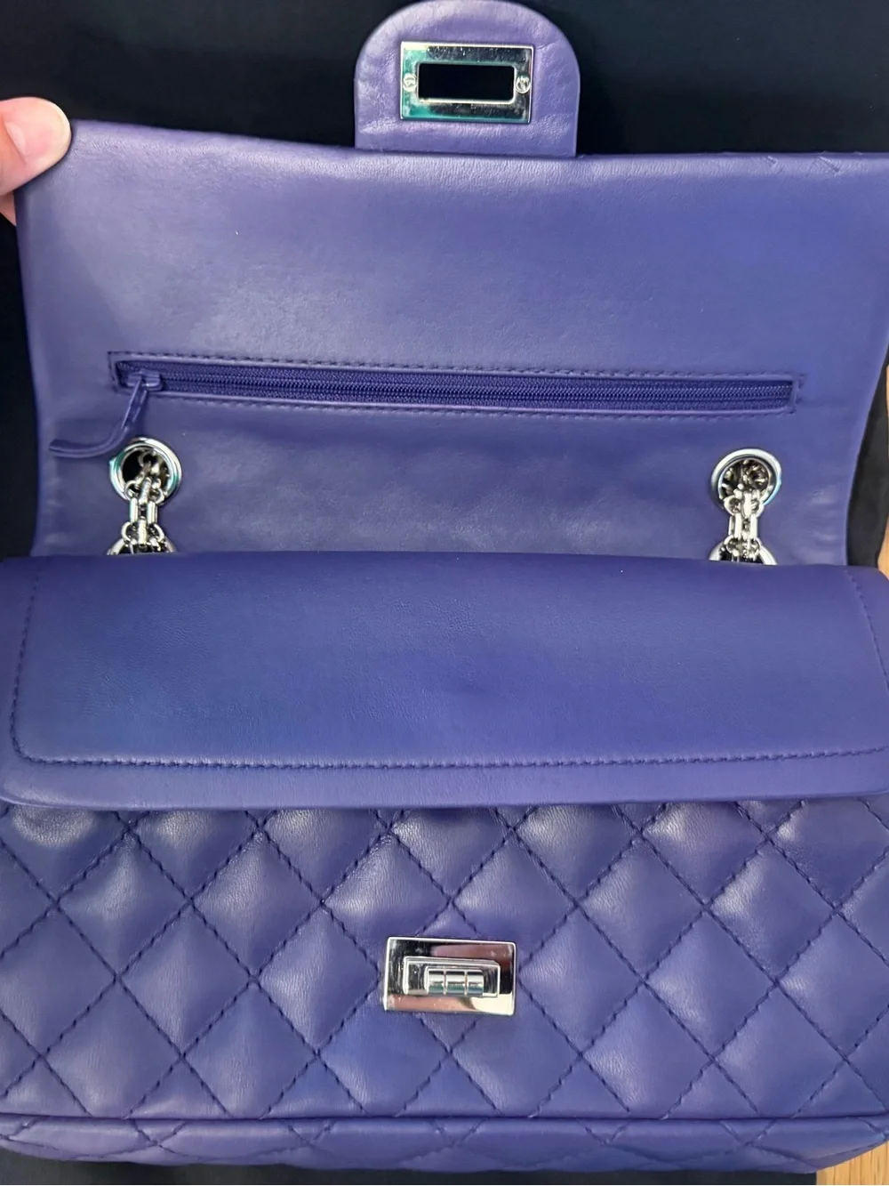 Authentic Purple CHANEL 2.55 Reissue - Lambskin FULL INCLUSION